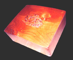 Carved wooden vanity box