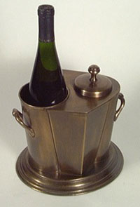 1-Bottle Brass Wine Cooler