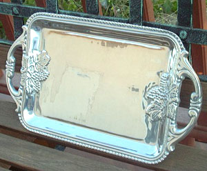 Large Pewterware Serving Tray