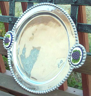 Round Pewterware Cake Tray