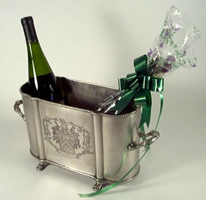 2-Bottle Silver Wine Tub
