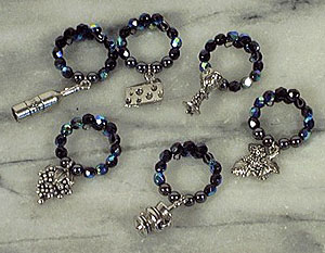 Pewter Wine Glass Charms